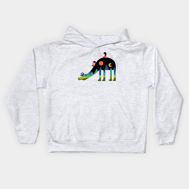 Up And Down Kids Hoodie by AndyWestface